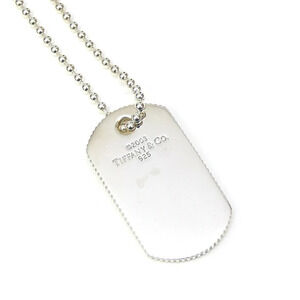 Tiffany Co Dog Pendant Necklace Silver
